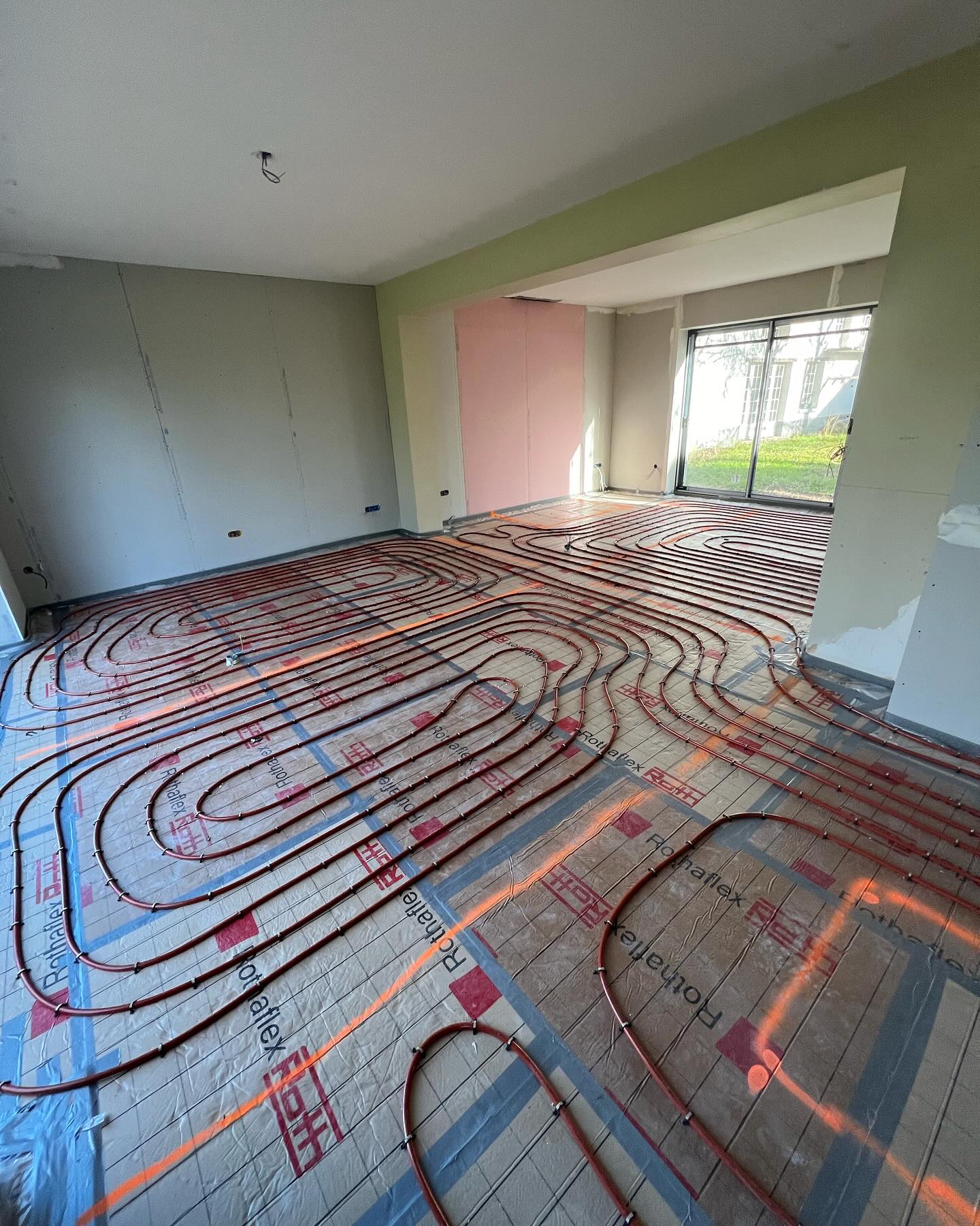 La pose de chauffage au sol